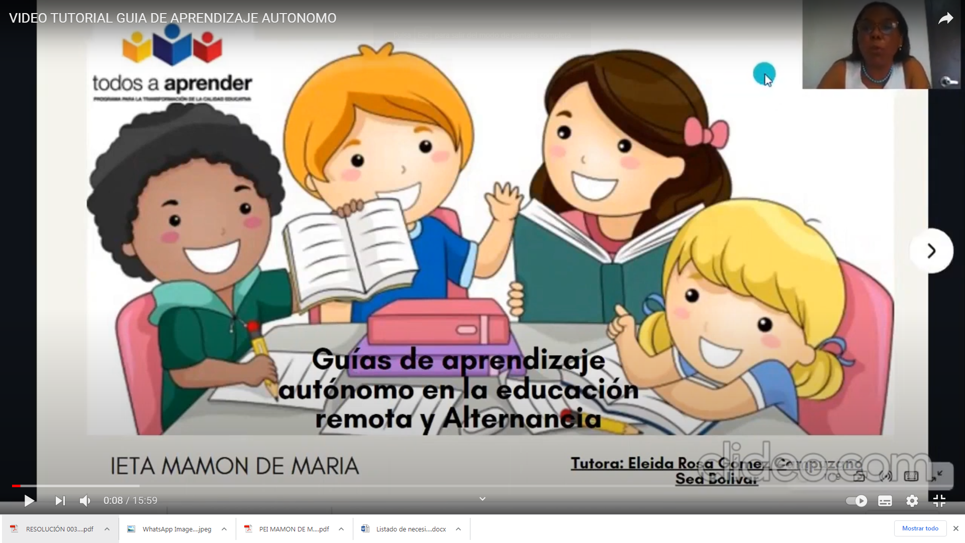 Videotutorial guías de aprendizaje autónomo